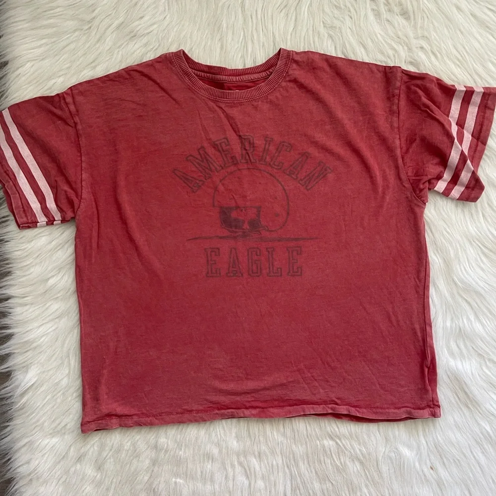 American Eagle Woodstock Football oversized cropped shirt Medium - Picture 1 of 9